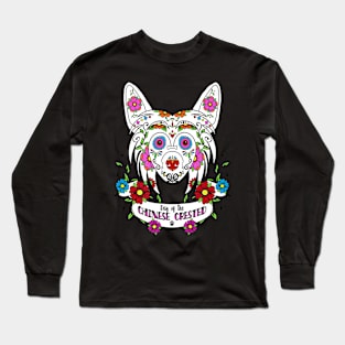 Chinese Sugar Skull Design Long Sleeve T-Shirt